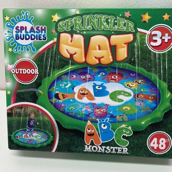 🔥splash buddies sprinkler mat Abc monster  48”New - Picture 4 of 6